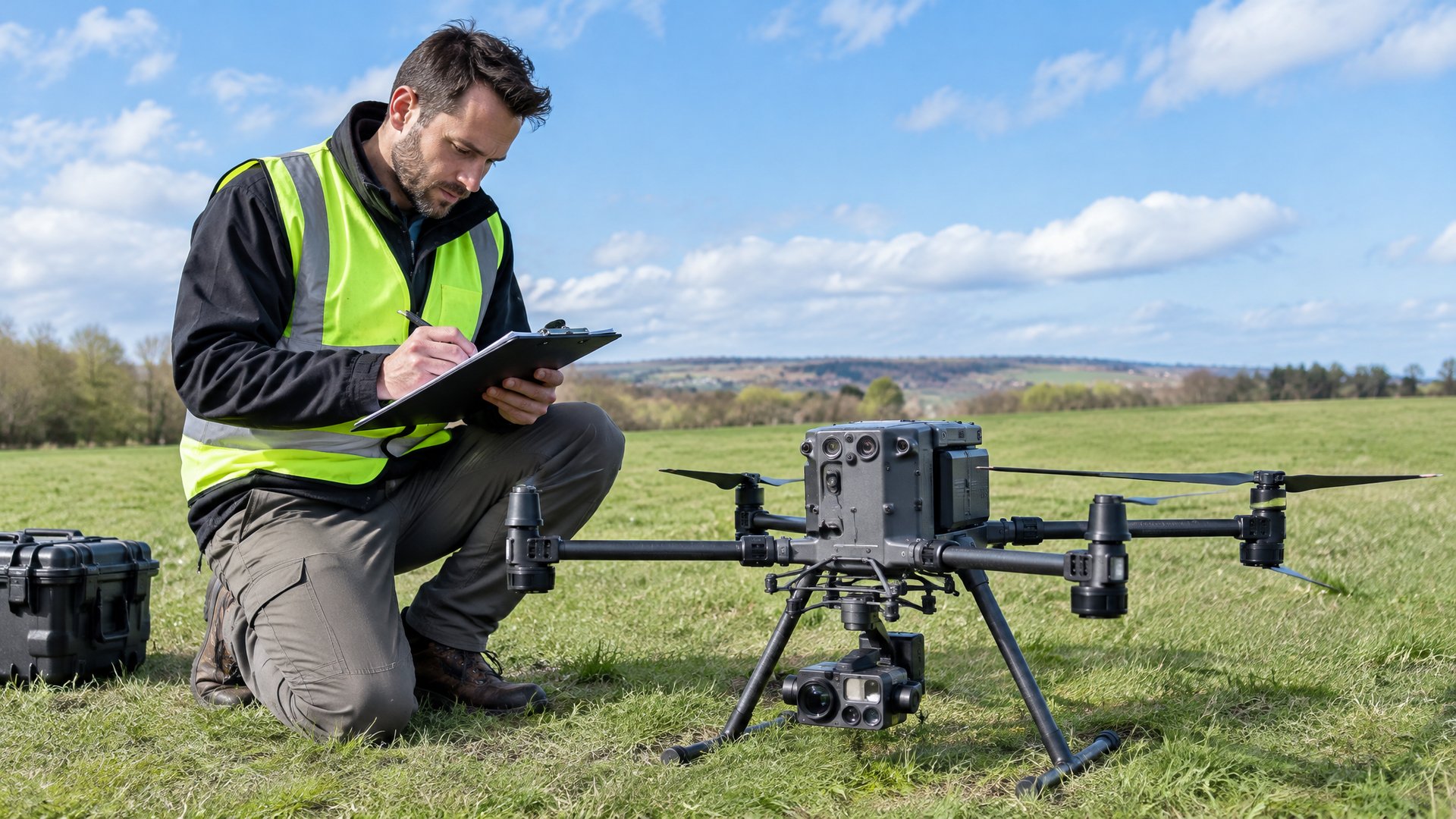 Drone photo illustrating: Checking FAA Part 107, Insurance and Licences